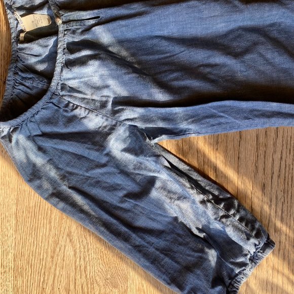 Boho southwest embroidered chambray top sz S - Picture 6 of 7